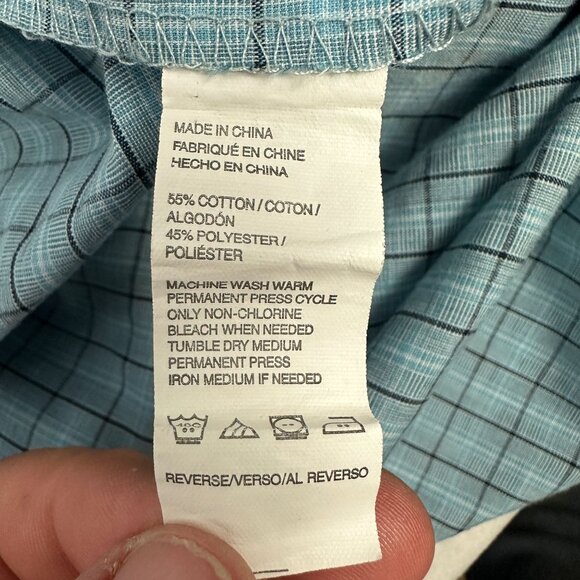 Van Heusen Mens Size XL Plaid Long Sleeve Button-Down Shirt - Picture 5 of 6